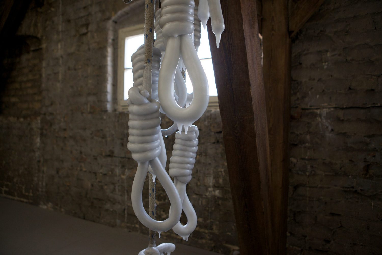 wax, rope | Height: 250 cm | Photo: Sebastian Fremder
